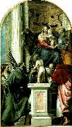 Paolo  Veronese holy family with ss painting